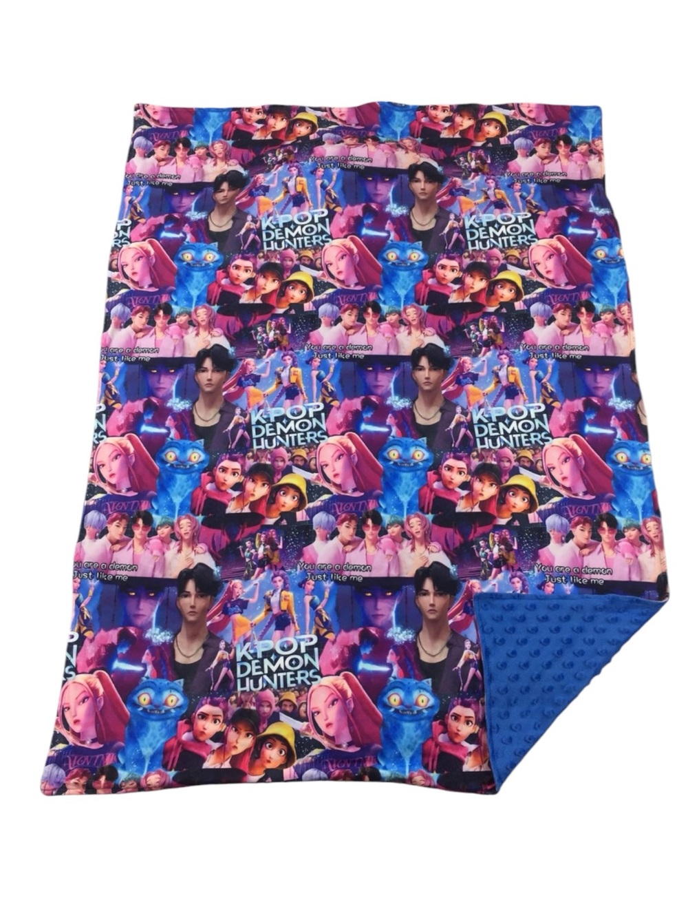 New K-Pop Demon Hunters‎ Huntrix Saja Boys Minky Fleece Blanket Milk Silk Gift